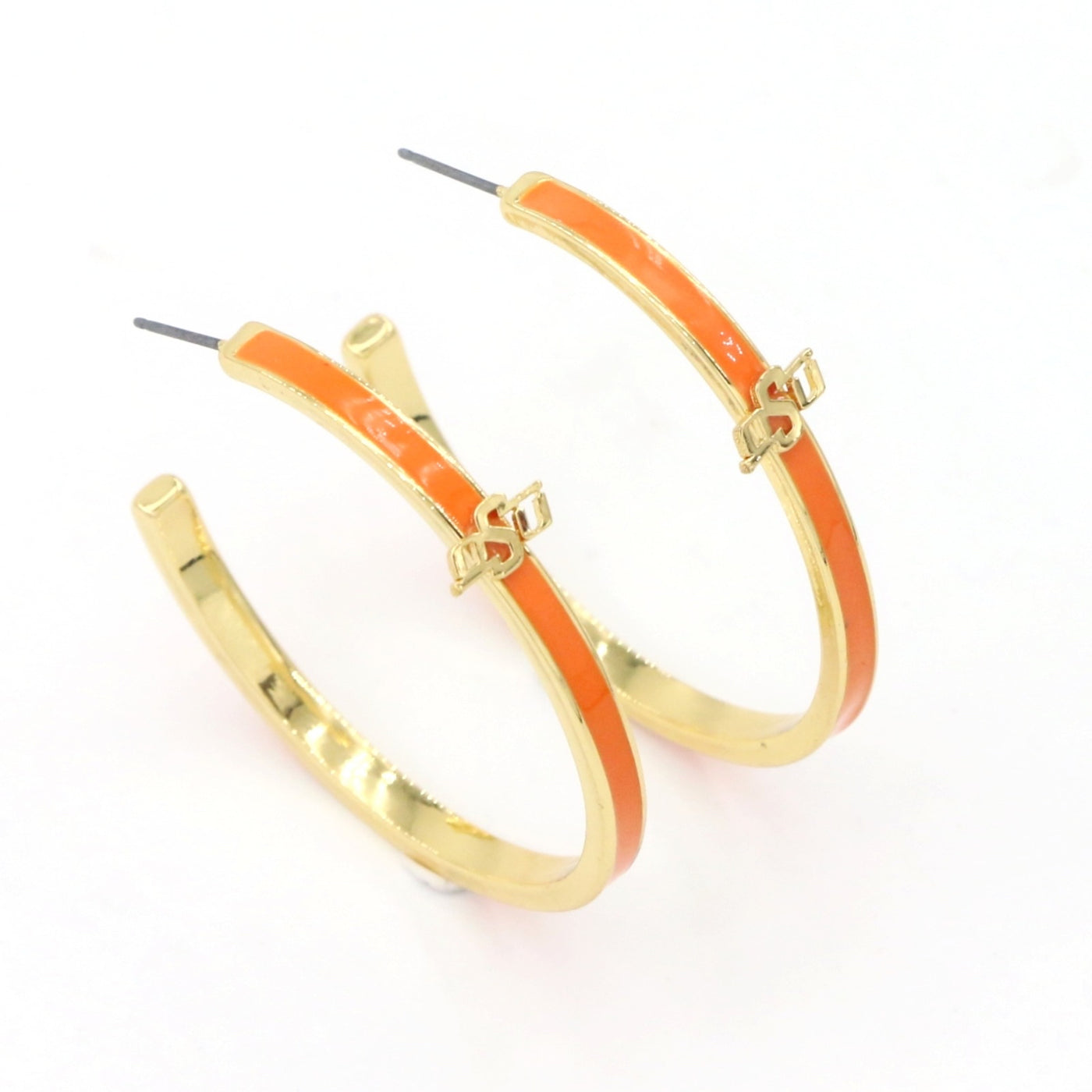 Oklahoma State Logo Hoop Earrings