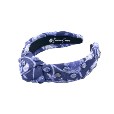 Child Size Chinoiserie Floral Headband with Beads