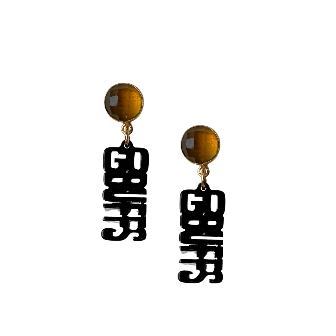 Colorado Mini Black GO BUFFS Earrings