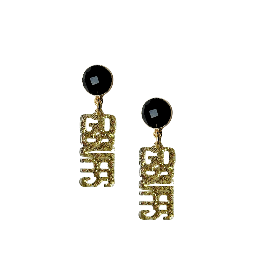 Colorado Mini Glitter Gold BUFFS Earrings