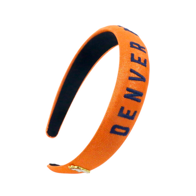 Denver Broncos Thin Embroidered Headband