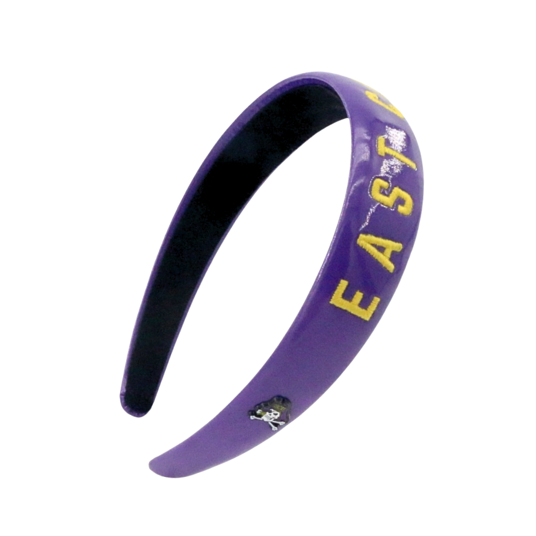 East Carolina Purple Thin Embroidered Headband