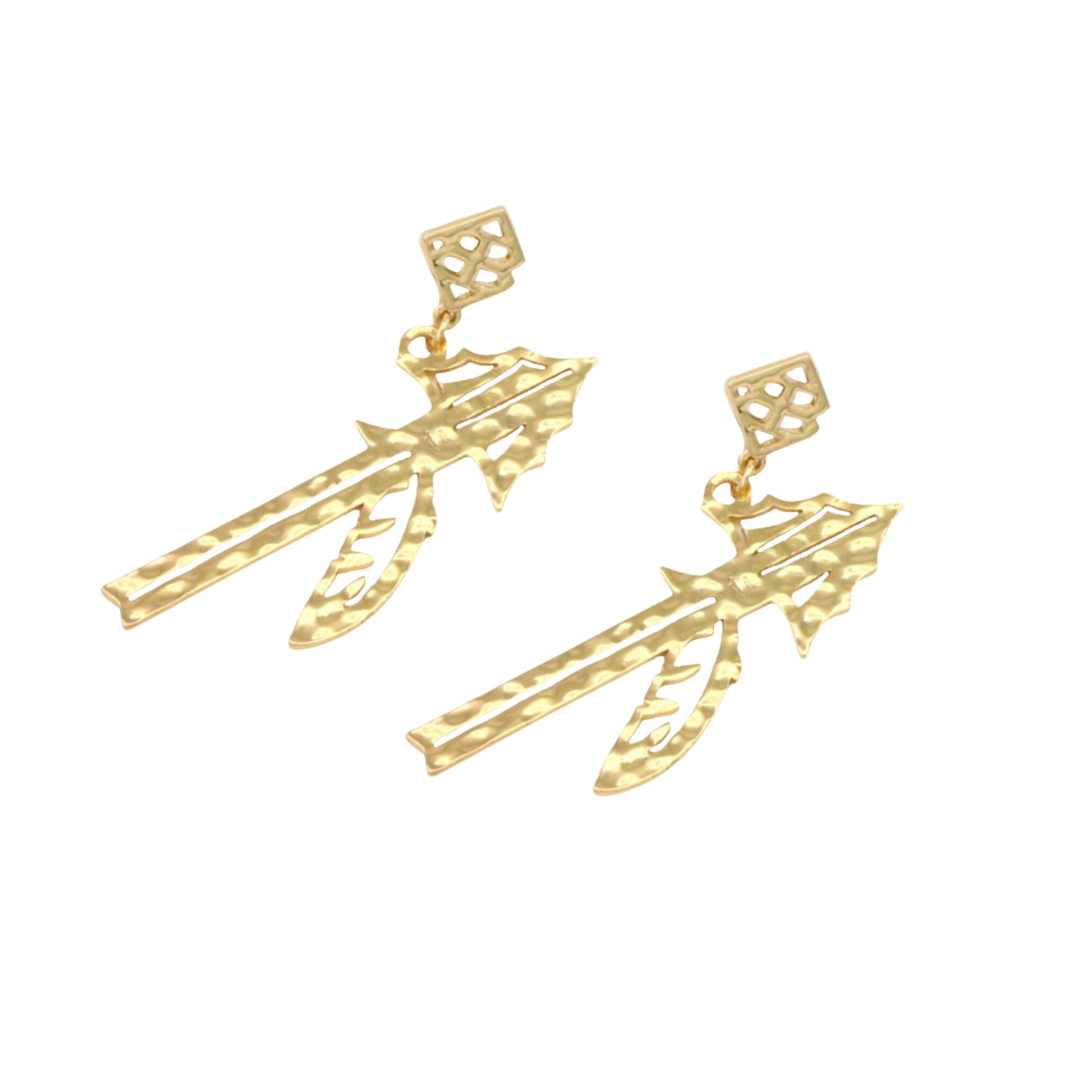 Florida State Gold Logo Spear Earring with BC Logo