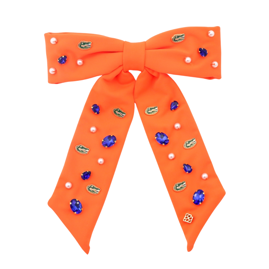 Florida Orange Gators Bow Barrette