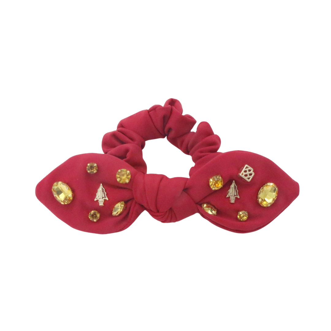 Florida State Garnet Logo Bow Scrunchie