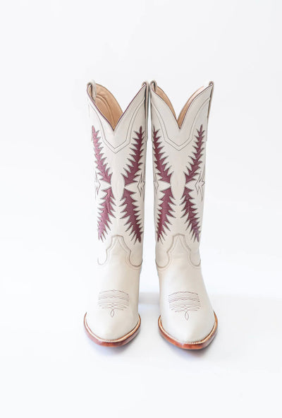 Petite Paloma Finnley Boot - Bone/Maroon