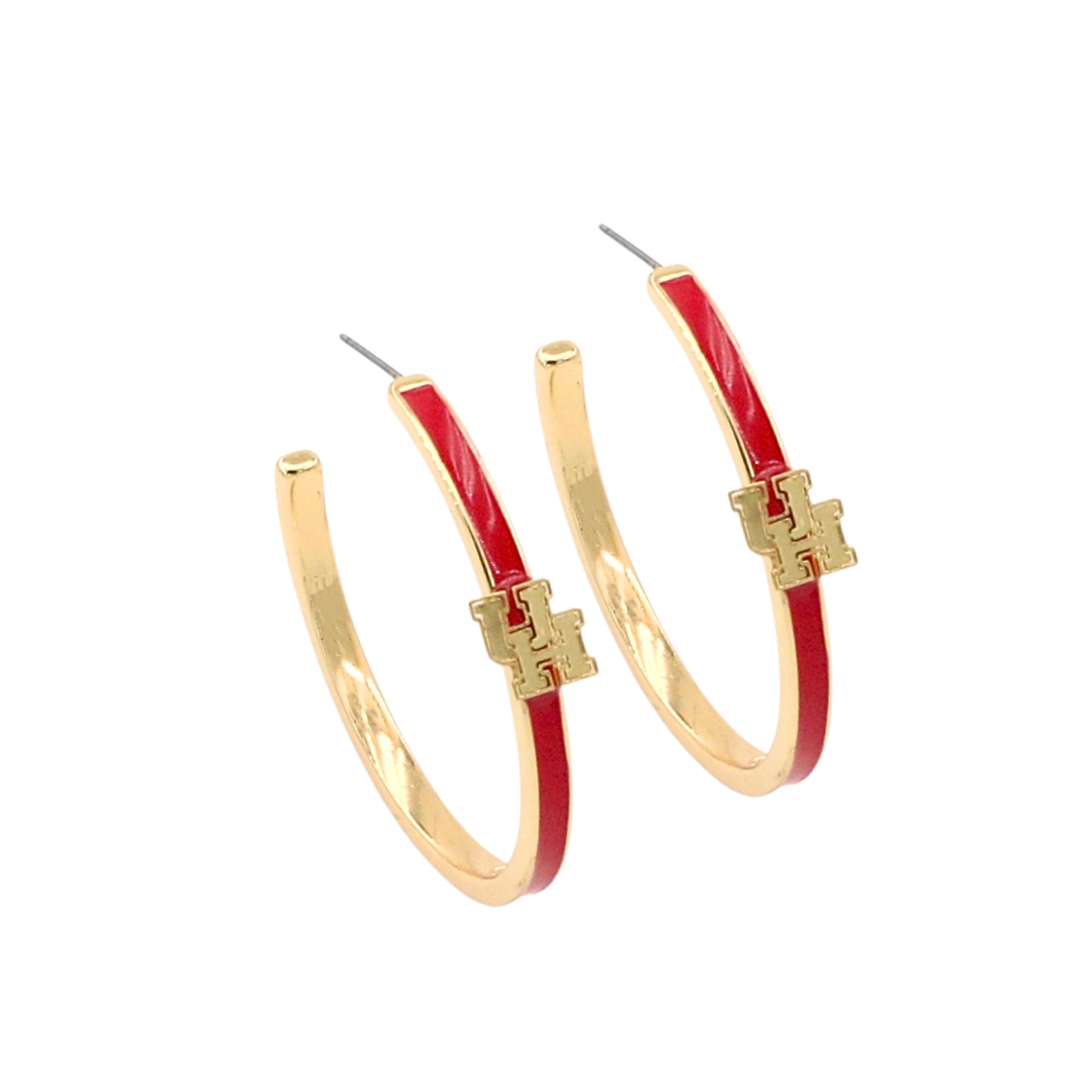 Houston Logo Hoop Earrings