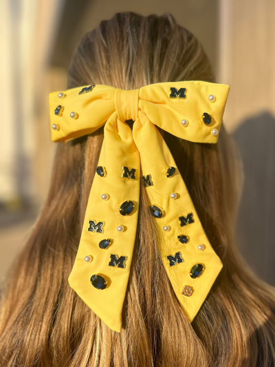 Michigan Maize Bow Barrette