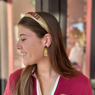 Florida State Gold Thin Embroidered Headband