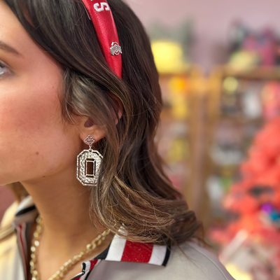 Ohio State Silver Logo Earring with BC Logo