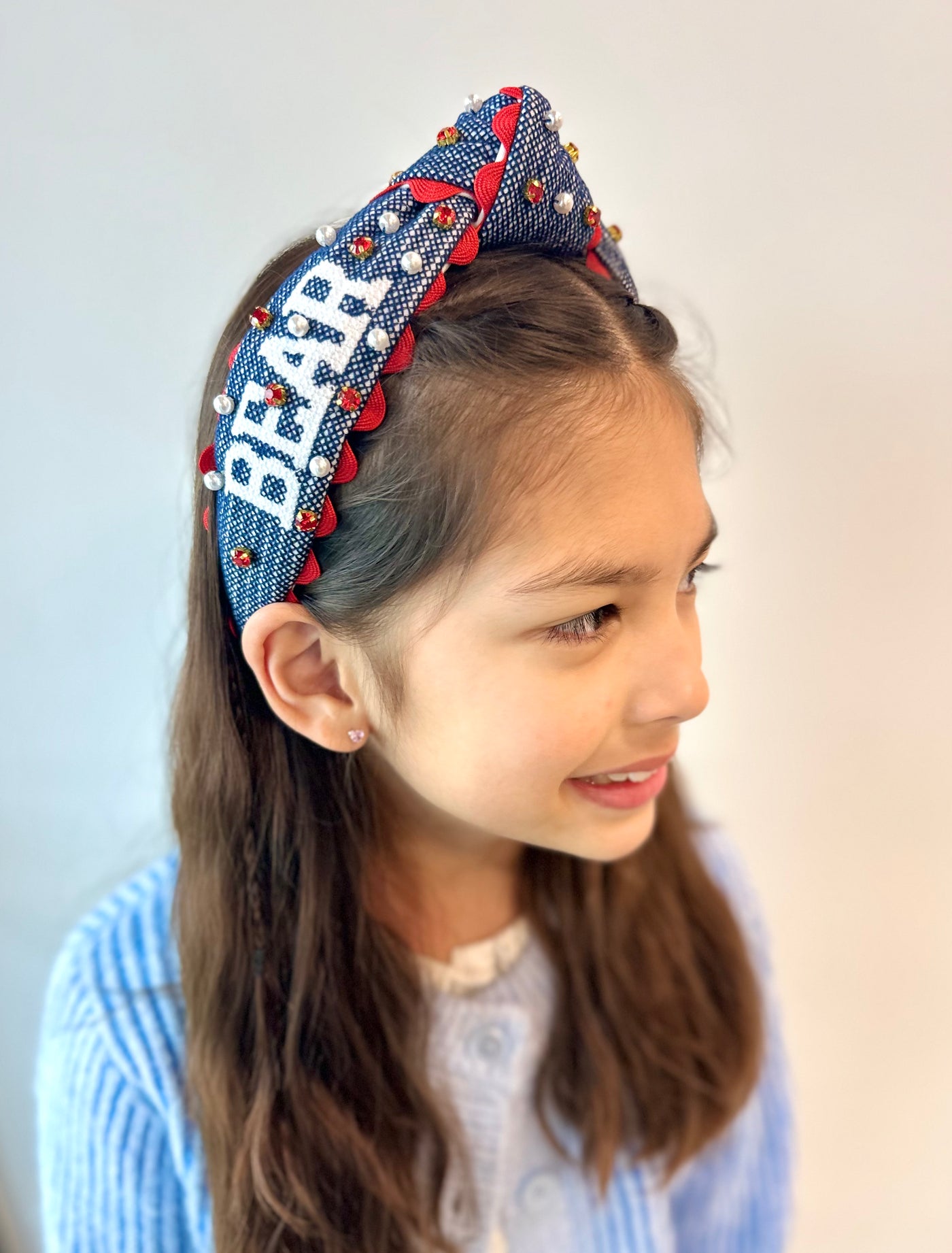 Arizona BEAR DOWN Child Cross Stitch Headband