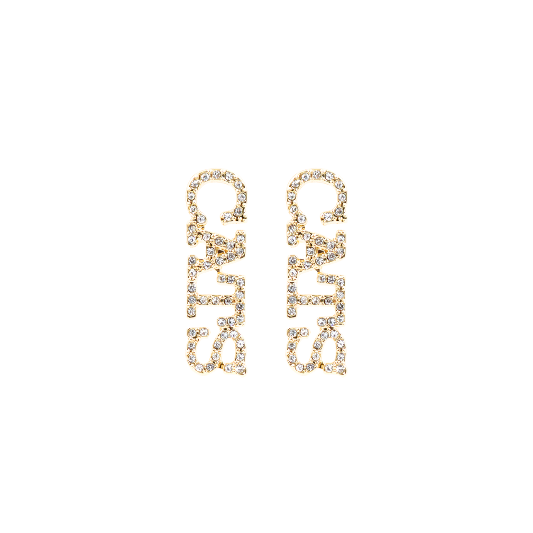 CATS Pavé Rhinestone Stud Earrings