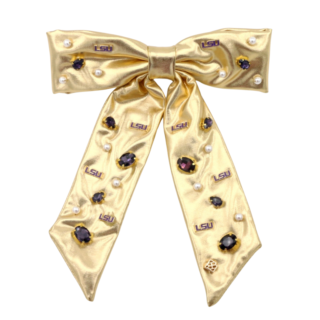 LSU Gold Bow Barrette