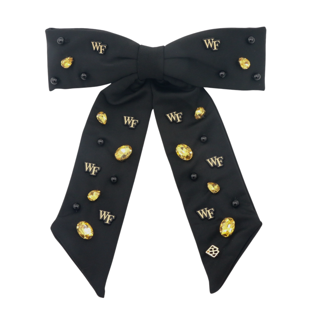 Wake Forest Black Bow Barrette