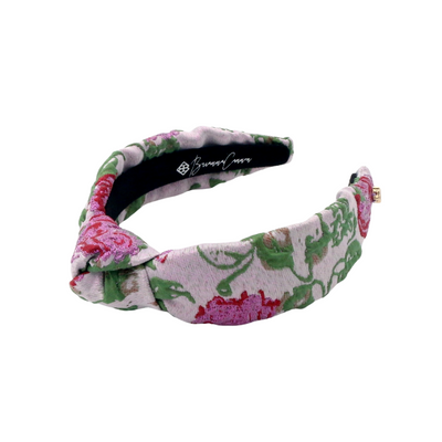 Child Size Lavender Roses Brocade Headband