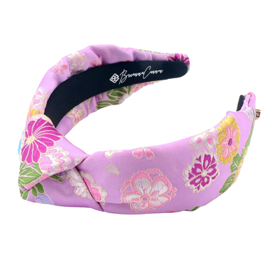 Adult Size Lavender Floral Silk Headband