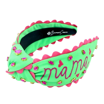 Mama Headband with Ric Rac Trim