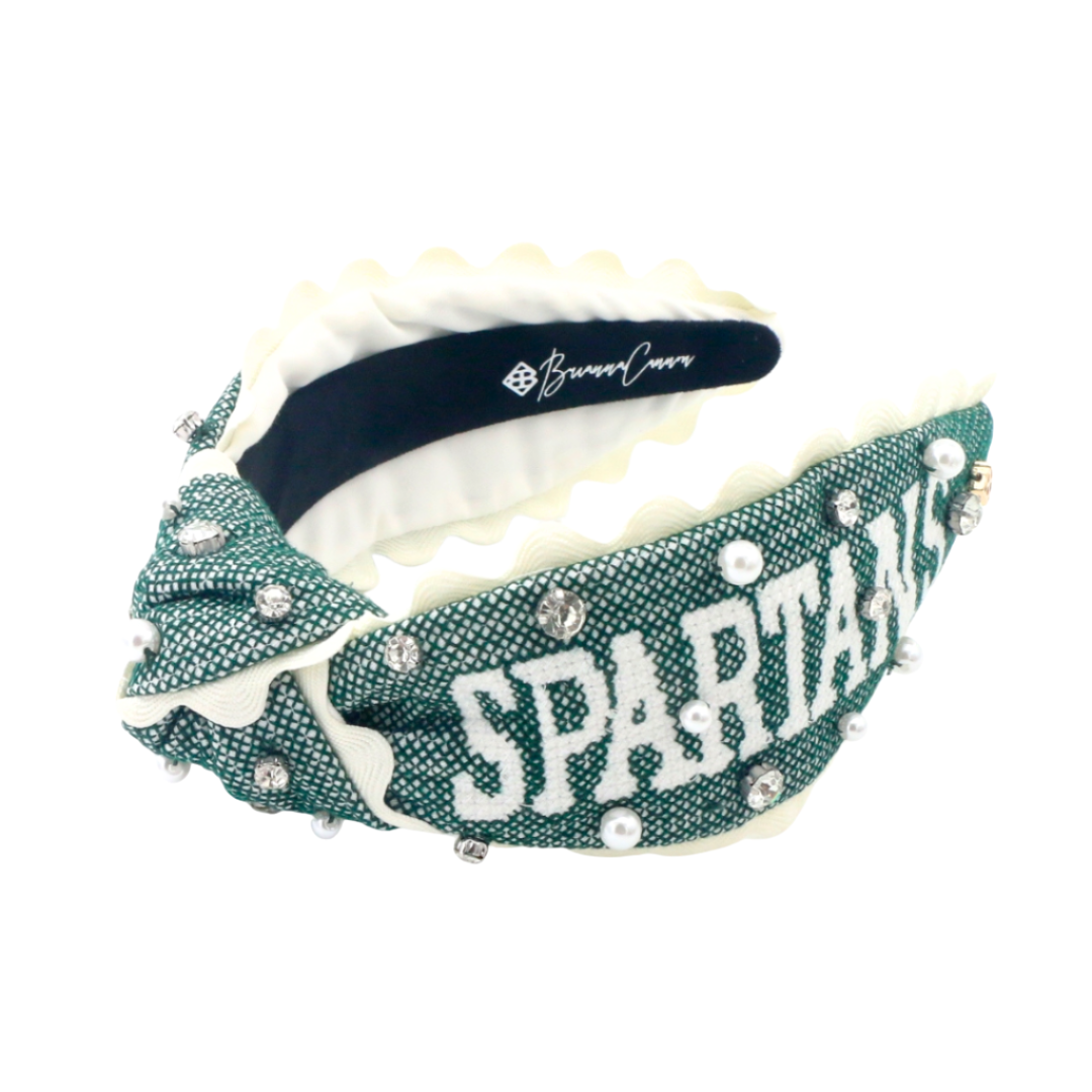 Michigan State Adult SPARTANS Cross Stitch Headband