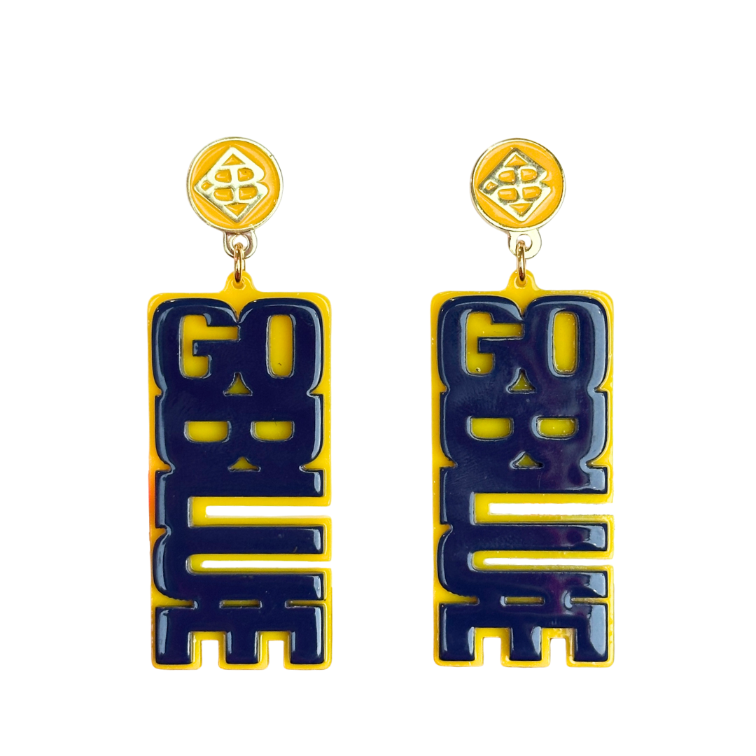 Michigan Blue GO BLUE Earrings