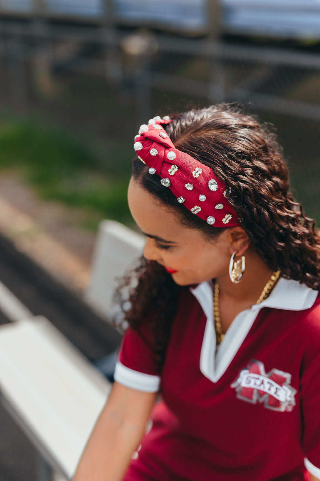 Mississippi State Maroon Logo Headband