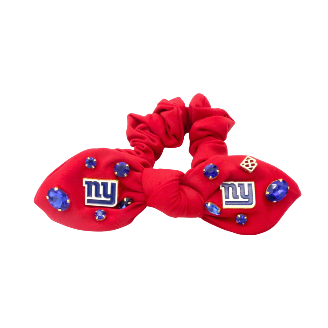 New York Giants Red Logo Bow Scrunchie