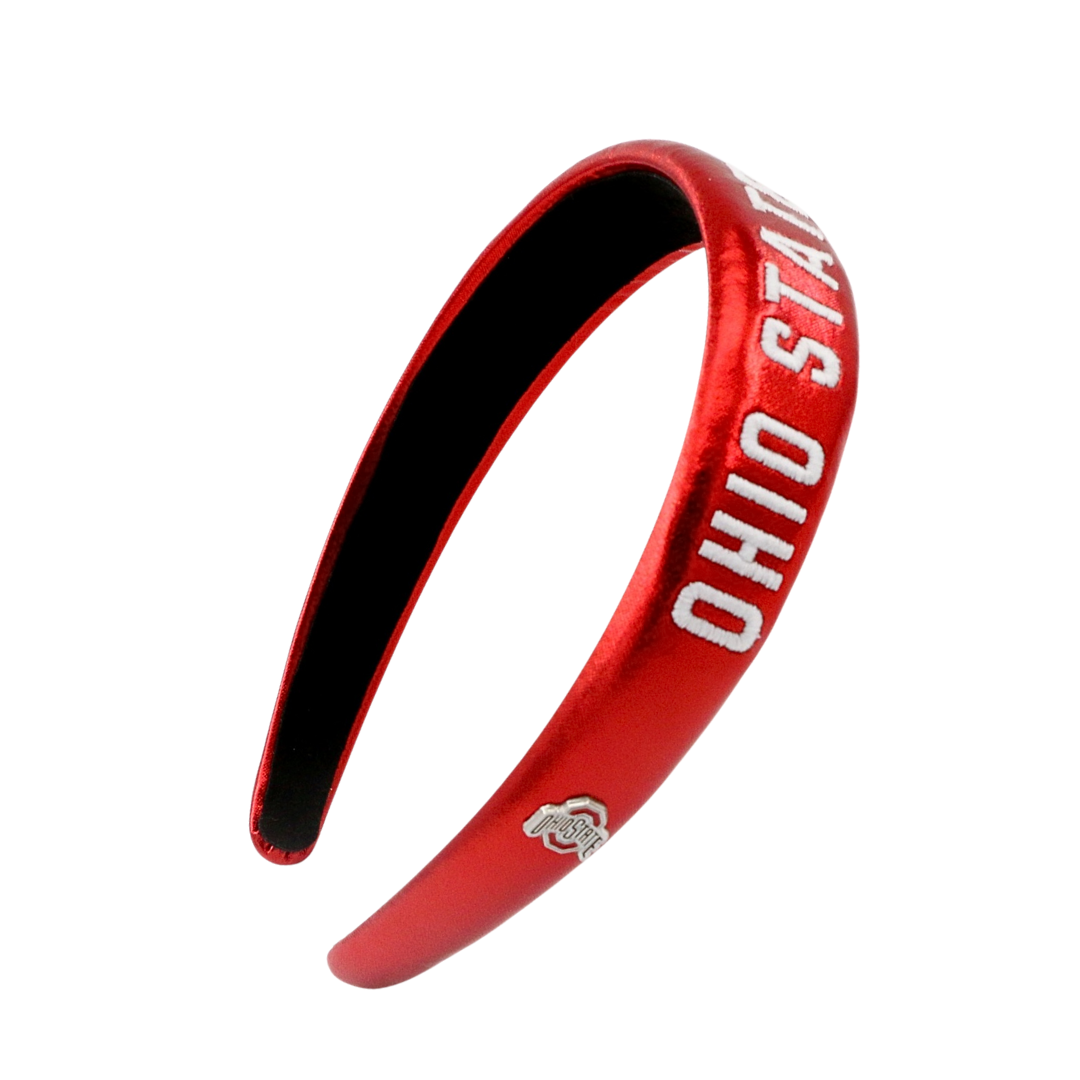 Ohio State Scarlet Thin Embroidered Headband