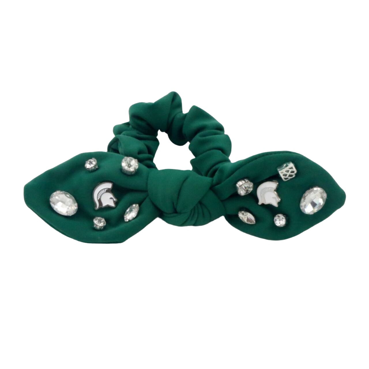 Michigan State Green Logo Bow Scrunchie