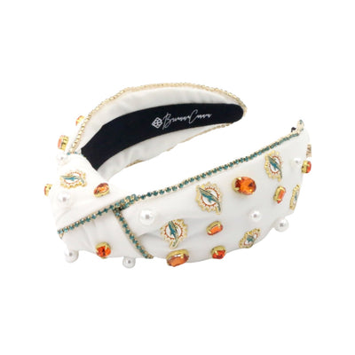 Miami Dolphins White Logo Headband