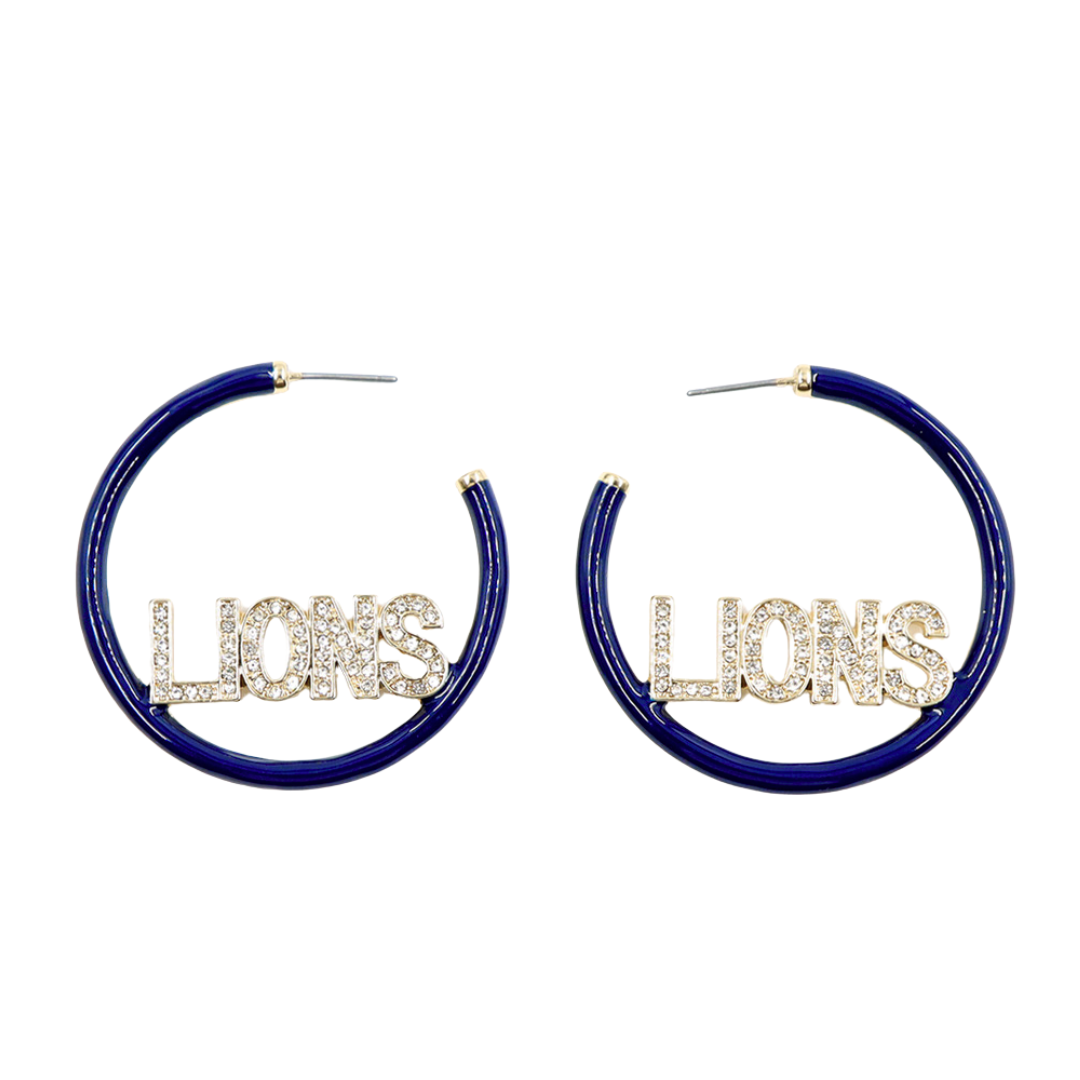 LIONS Pavé Hoop Earrings