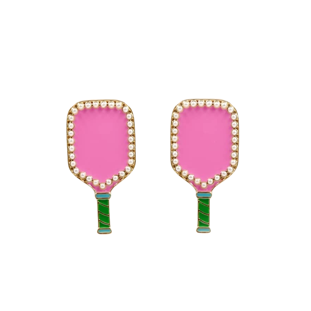 Fan Gear Pickleball Paddle Stud Earrings