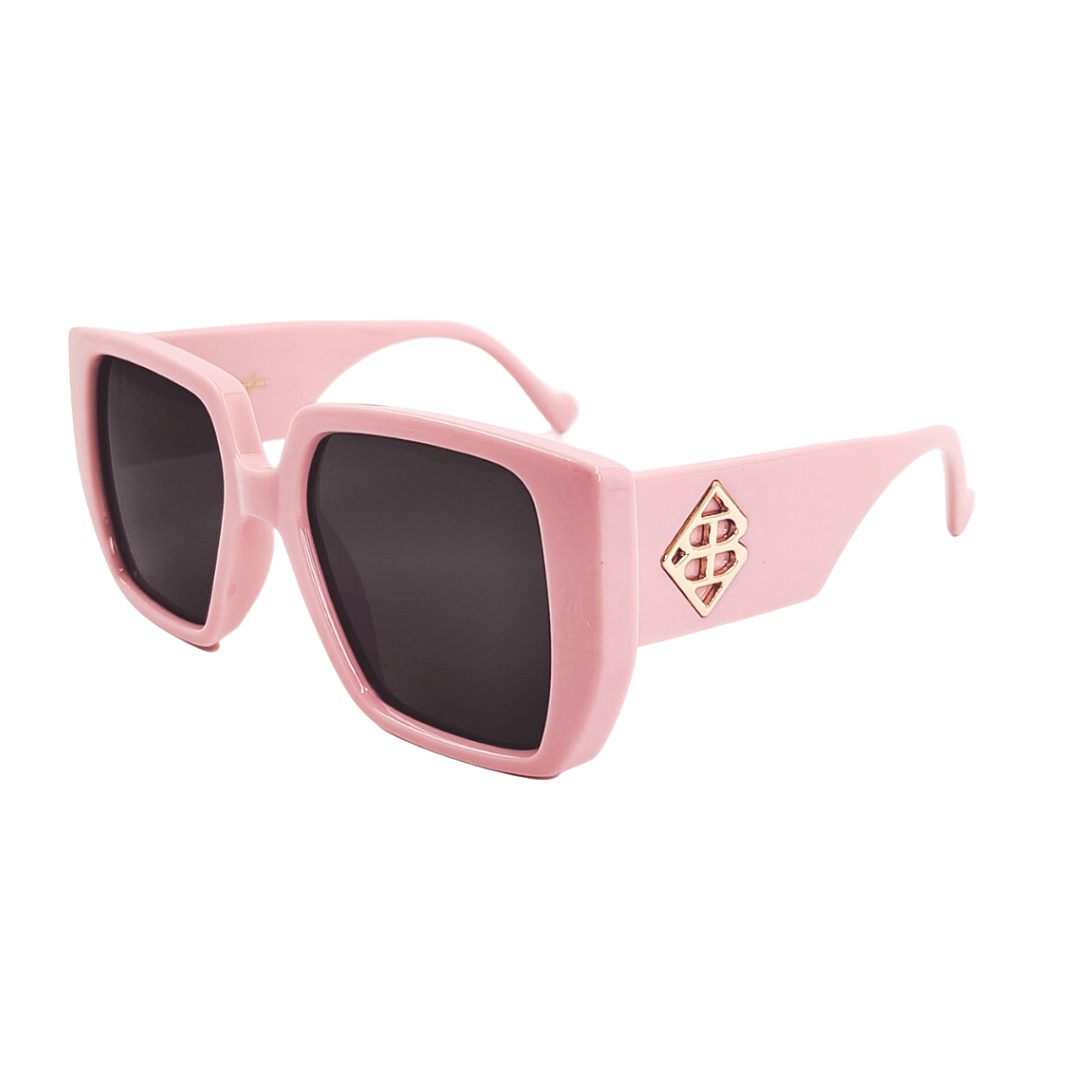 Perfect Pink BC Square Sunglasses with Polarized Lenses