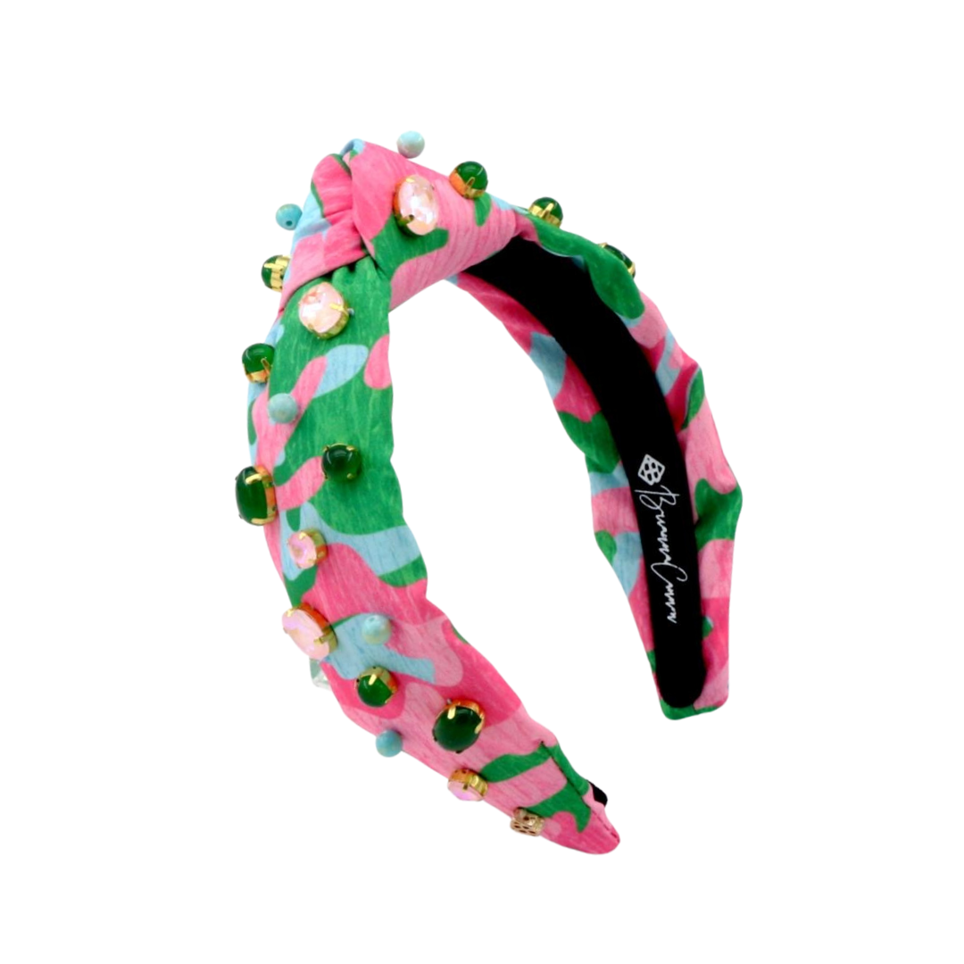 Child Size Pretty Country Pink, Green & Blue Headband