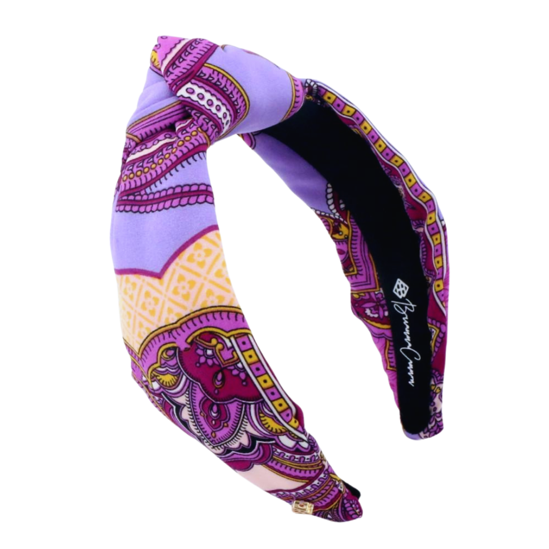 Adult Size Purple Bandana Knotted Headband