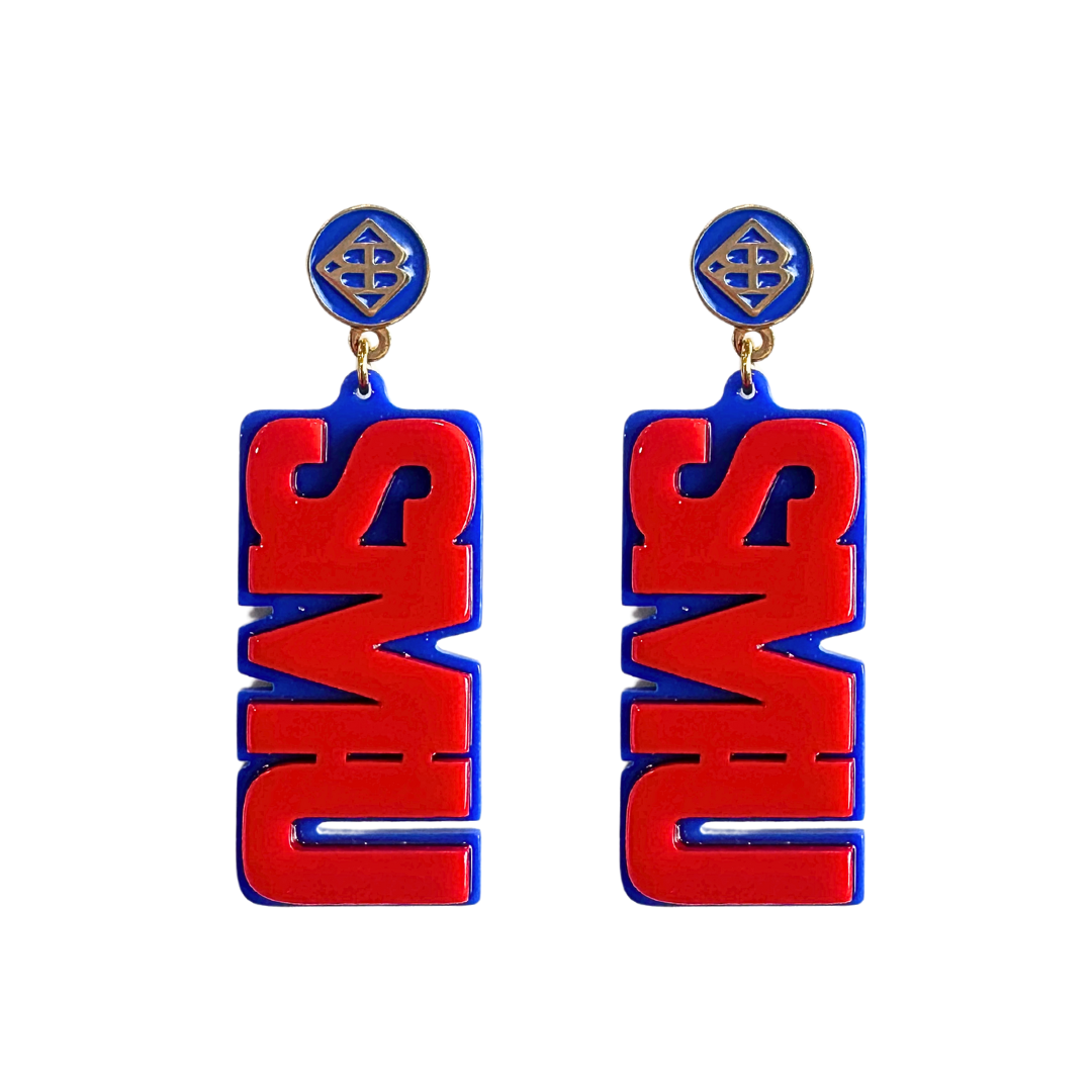 SMU Red SMU Earrings