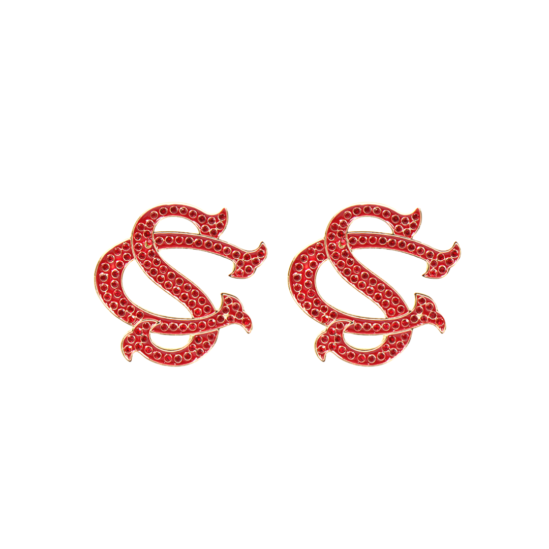 University of South Carolina Pavé Logo Studs