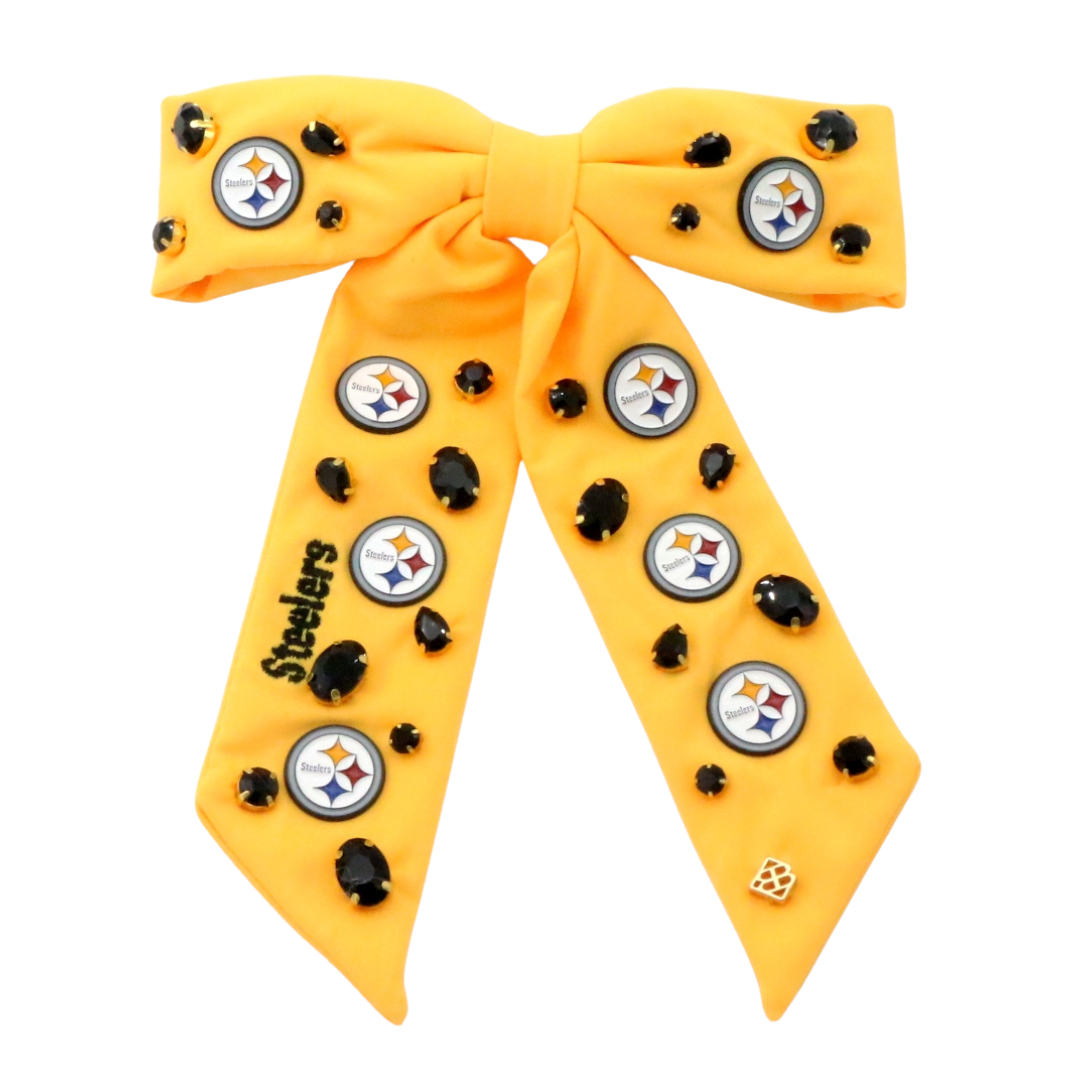 Pittsburgh Steelers Yellow Bow Barrette