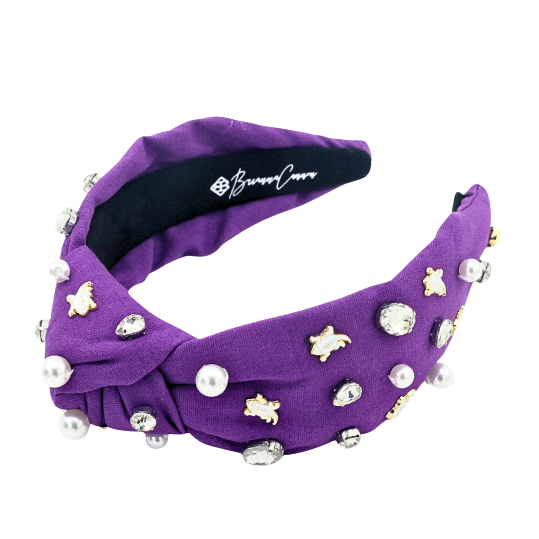 TCU Purple Logo Headband