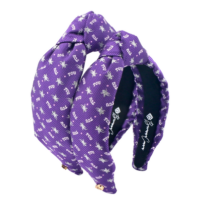 TCU Adult Size Purple Woven Headband