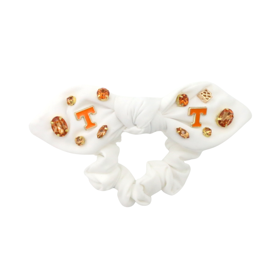 University of Tennessee White Logo Bow Scrunchie