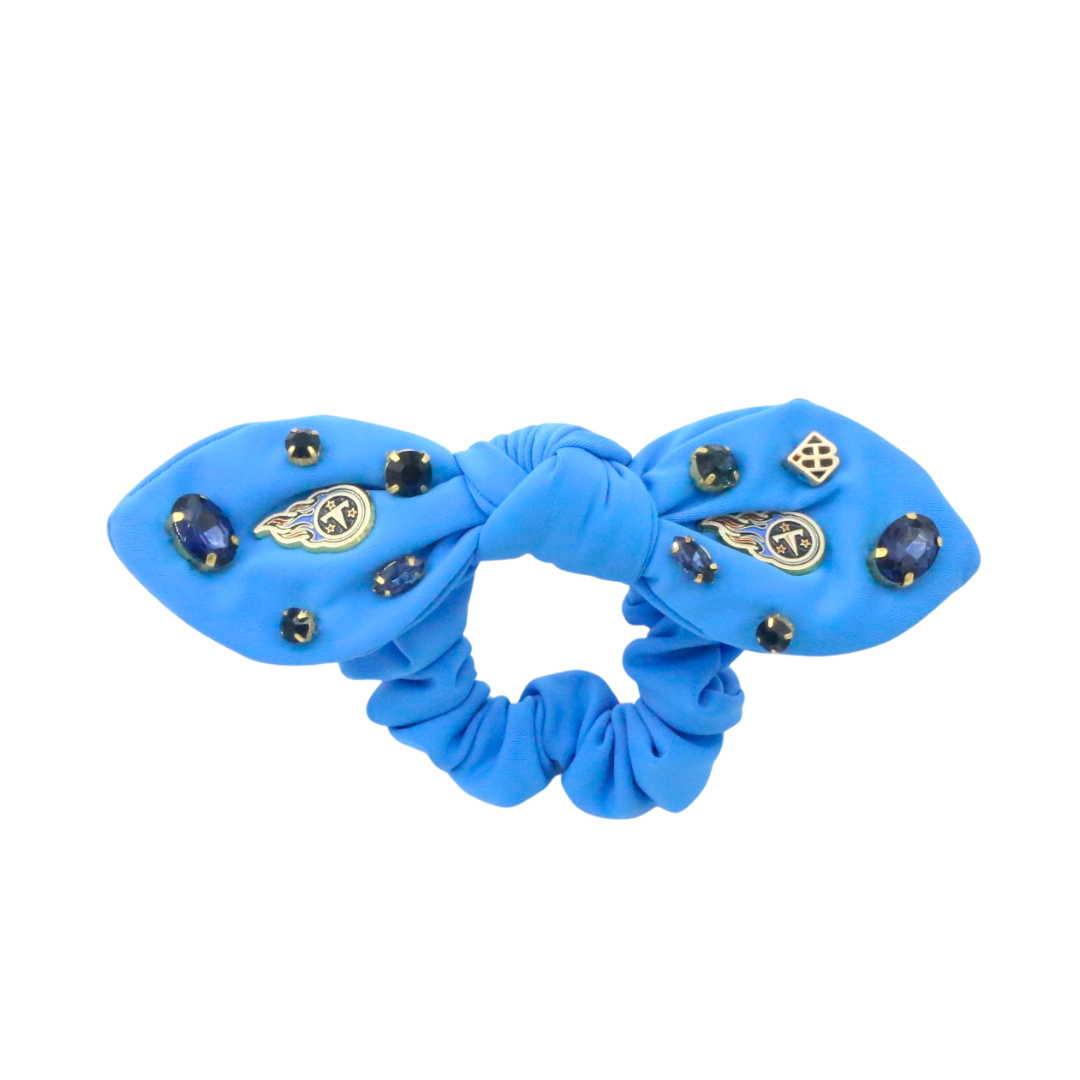 Tennessee Titans Blue Logo Bow Scrunchie