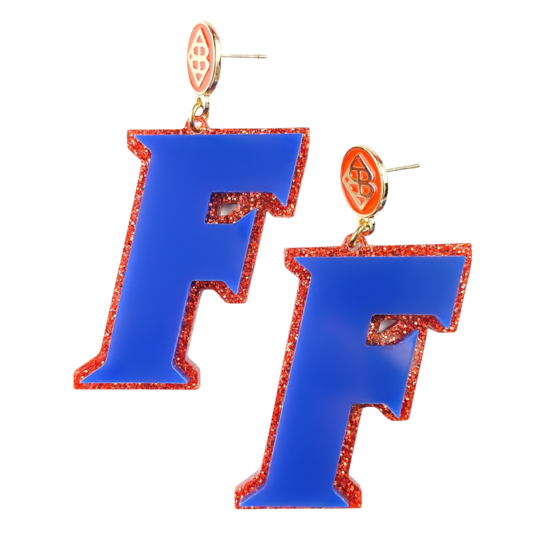 Florida Blue F Logo Earrings