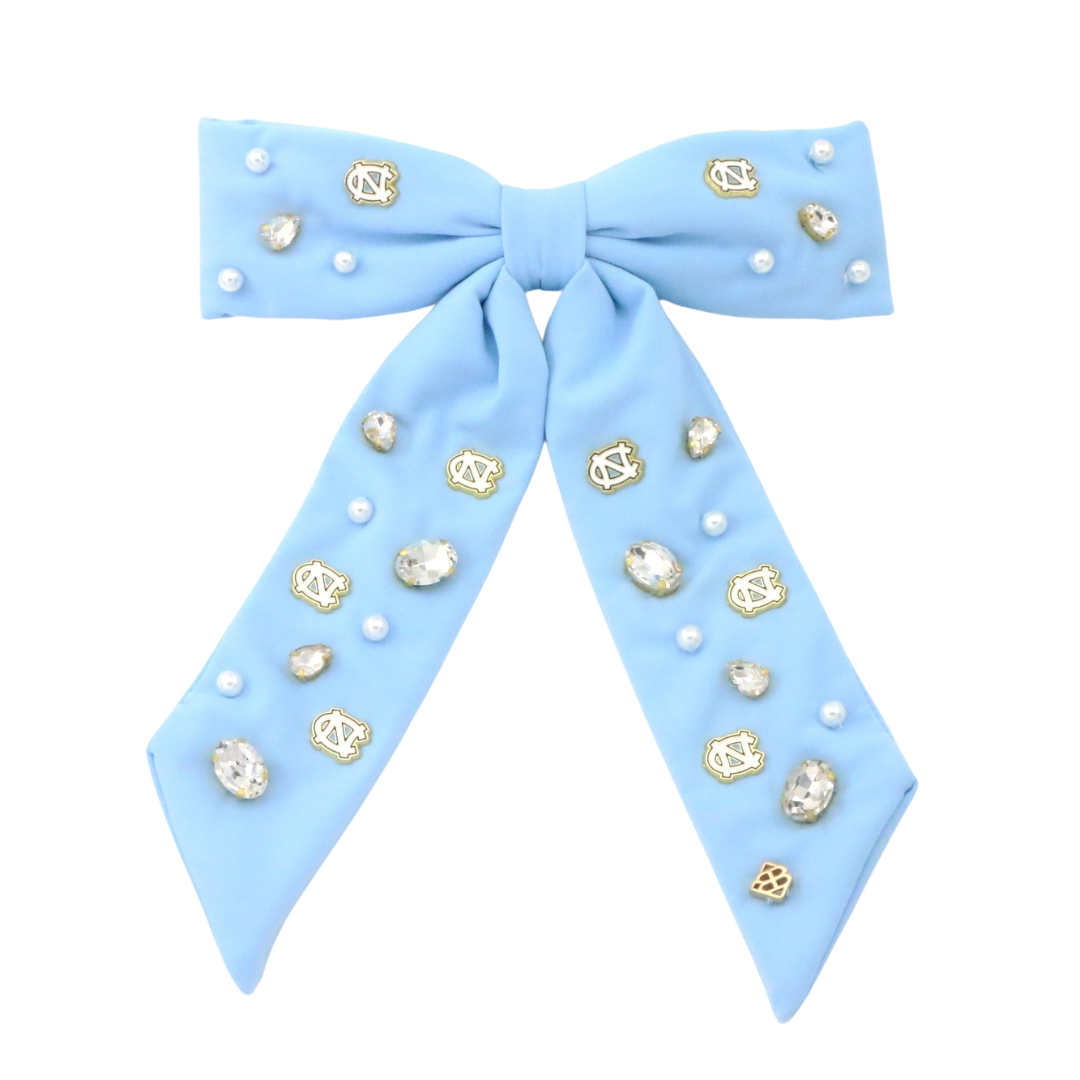 North Carolina Blue Bow Barrette