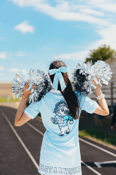 North Carolina Blue Bow Barrette