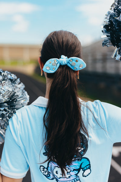 North Carolina Carolina Blue Logo Bow Scrunchie