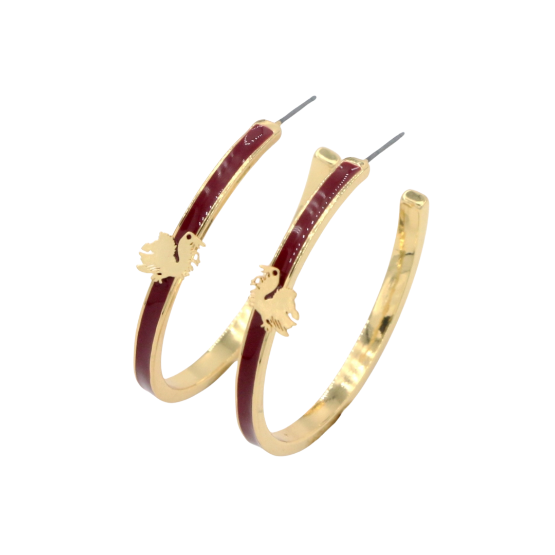 University of South Carolina Logo Hoop Earrings