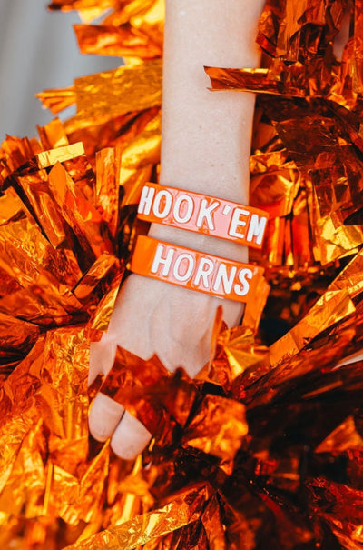 Texas Burnt Orange HOOK'EM Cuff