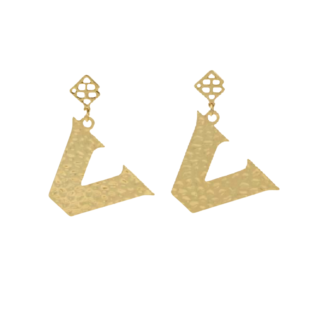 Vanderbilt Gold Logo Earring with BC Logo