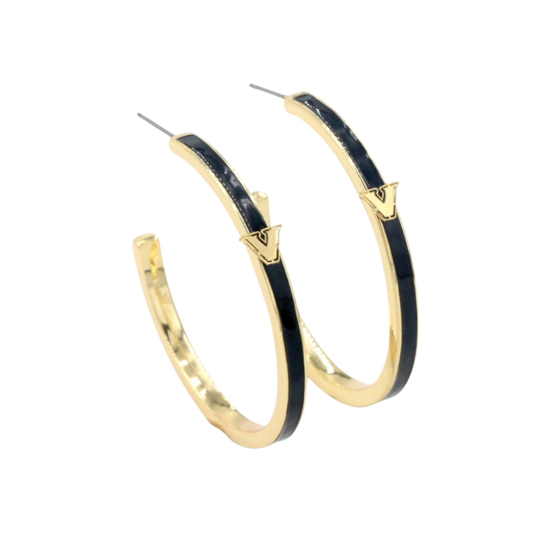 Vanderbilt Logo Hoop Earrings