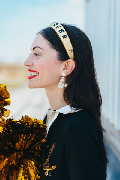 Vanderbilt Silver Logo Earring with BC Logo