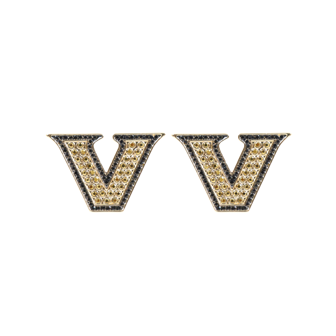 Vanderbilt Pavé Logo Studs